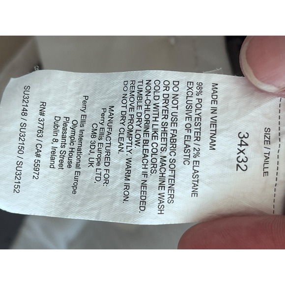 PGA Tour Active Golf Flat Front Chino Khaki Pants Size 34X32 Business Casual - Picture 6 of 9